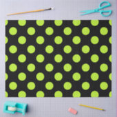 Halloween-Stil | Peridot Green and Black Dots Seidenpapier (Basteln)
