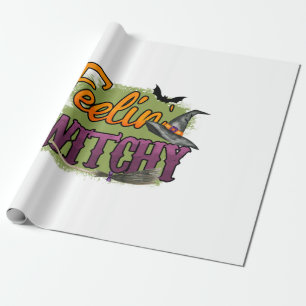 Halloween-Stimmung Hexen-Geburtstag Geschenkpapier
