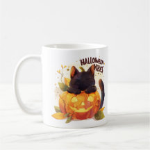 Halloween Stimmung – Kürbis-Nap-Katze