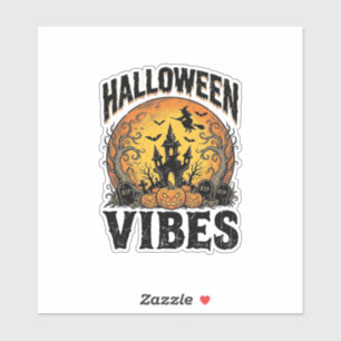 Halloween-Stimmung Vintage-Geister-Mond-Shirt-Desi Aufkleber