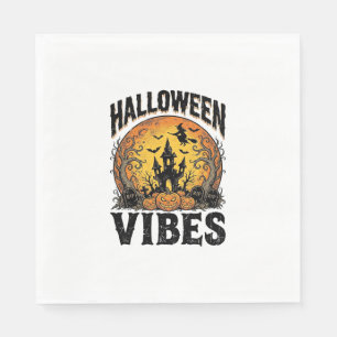 Halloween-Stimmung Vintage Verfluchter Mond-Shirt- Serviette