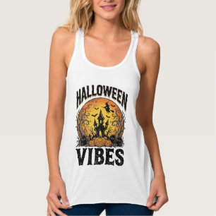 Halloween-Stimmung Vintage Verfluchter Mond-Shirt- Tank Top