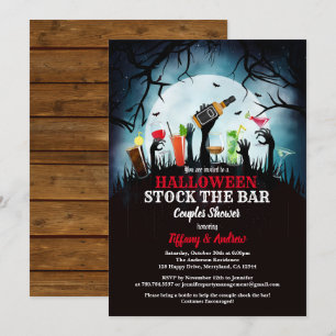 Halloween Stock Bar Einladung Zombie Cocktail