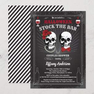 Halloween Stock Die Bar duschen Einladung