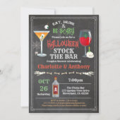 Halloween Stock die Duschkabine der Bar Einladung (Vorderseite)