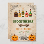 Halloween stock the bar theme einladung (Vorne/Hinten)