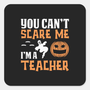 Halloween Stolz, ich bin Geburtstagslehrerin Quadratischer Aufkleber