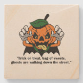 Halloween Stone Untersetzer (Vorderseite)