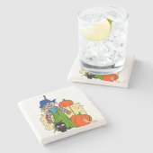 Halloween-Stone-Untersetzer, Scarecrow Steinuntersetzer (Seitenansicht)