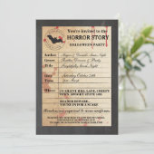 Halloween-Story-Party Einladung (Stehend Vorderseite)