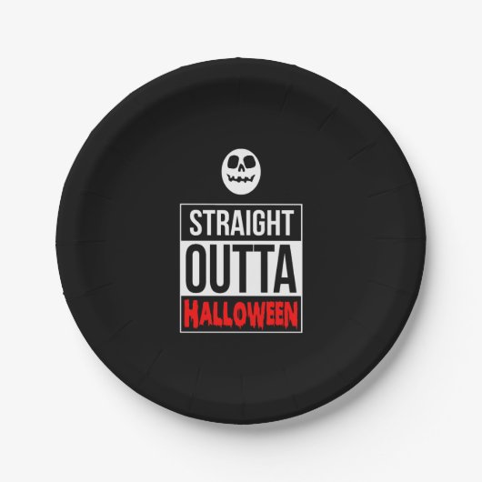 Halloween - Straight Outta Halloween Pappteller (Vorderseite)
