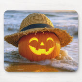 Halloween-Strand-Kürbislaterne Mousepad (Vorne)