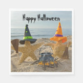 Halloween Strandfische Hexen Serviette (Vorderseite)