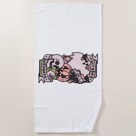 Halloween Strandtuch (Vorderseite)