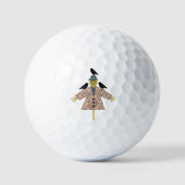 Halloween Straw Scarecrow and Ravens Golfball (Vorderseite)
