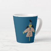 Halloween Straw Scarecrow and Ravens Milchtasse (Rechte Ecke)