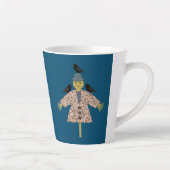Halloween Straw Scarecrow and Ravens Milchtasse (Rechts)