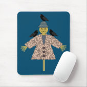 Halloween Straw Scarecrow and Ravens Mousepad (Mit Mouse)