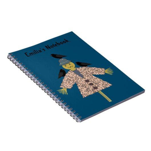 Halloween Straw Scarecrow und Ravens Custom Notizblock (Rechte Seite)