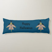 Halloween Straw Scarecrow und Ravens doppelseitig Seitenschläferkissen (Vorderseite)