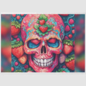 Halloween Strawberry Skull Decoupage Paper Seidenpapier (Vorderseite)