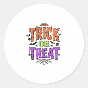 Halloween Streich Behandeln Lustiges Spinnennetz R Runder Aufkleber