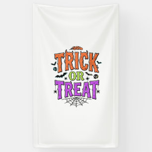 Halloween Streich Behandlung Lustiges Spinnennetz Banner