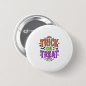 Halloween Streich Behandlung Lustiges Spinnennetz Button (Vorne & Hinten)