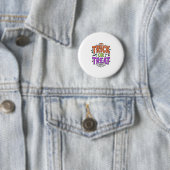 Halloween Streich Behandlung Lustiges Spinnennetz Button (Beispiel)