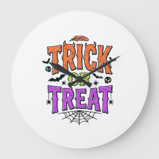 Halloween Streich Behandlung Lustiges Spinnennetz Große Wanduhr