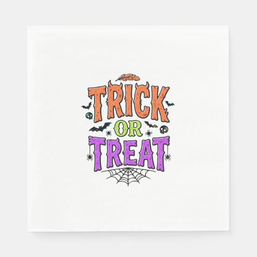 Halloween Streich Behandlung Lustiges Spinnennetz Serviette (Vorderseite)