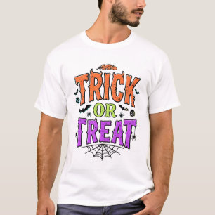 Halloween Streich Behandlung Lustiges Spinnennetz T-Shirt