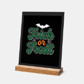 Halloween Streich oder Sauber Fledermaus-Webdesign Acrylschild (Winkel)