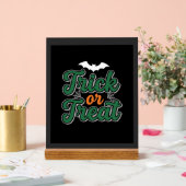 Halloween Streich oder Sauber Fledermaus-Webdesign Acrylschild (Hochzeit)