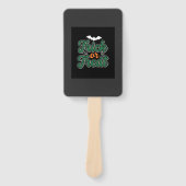Halloween Streich oder Sauber Fledermaus-Webdesign Fächer (Vorderseite)
