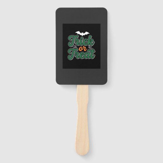 Halloween Streich oder Sauber Fledermaus-Webdesign Fächer (Vorderseite)