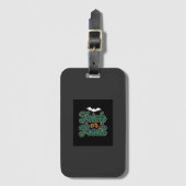 Halloween Streich oder Sauber Fledermaus-Webdesign Gepäckanhänger (Vorderseite Vertikal)