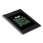 Halloween Streich oder Sauber Fledermaus-Webdesign Notizblock (Rechte Seite)