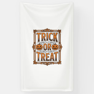Halloween-Streich Süßigkeit Kürbis Schädel Vintage Banner