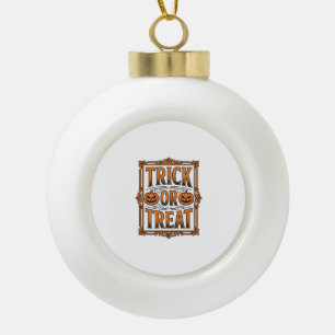 Halloween-Streich Süßigkeit Kürbis Schädel Vintage Keramik Kugel-Ornament