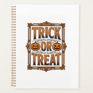 Halloween-Streich Süßigkeit Kürbis Schädel Vintage Planer