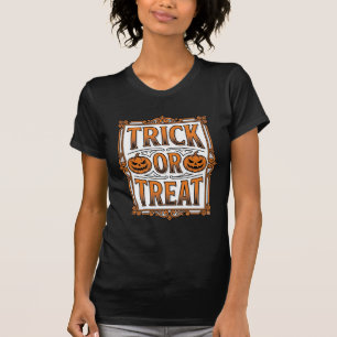 Halloween-Streich Süßigkeit Kürbis Schädel Vintage T-Shirt