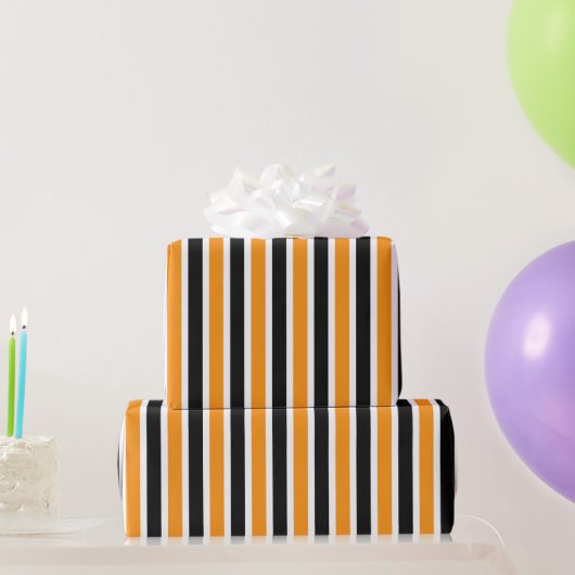 Halloween Streifen 9 Geschenkpapier (Partygeschenke)