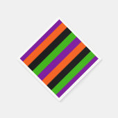 Halloween Streifen in klassischen Farben Serviette (Ecke)