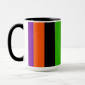 Halloween Streifen in klassischen Farben Tasse (Links)