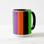 Halloween Streifen in klassischen Farben Tasse (VorderseiteRechts)