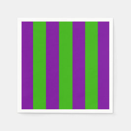 Halloween Streifen in Lila und grün Serviette