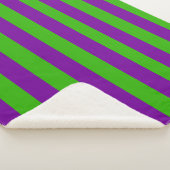 Halloween Streifen in Lila und grün Sherpadecke (3/4)