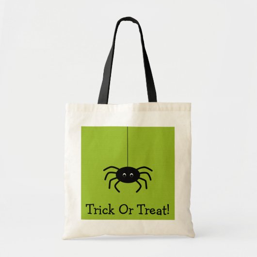 Halloween-Streifen-Spinnen-Trick-oder Tragetasche (Vorne)