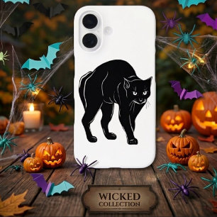 Halloween Streunende schwarze Katzen-Silhouette Ze iPhone 16 Hülle